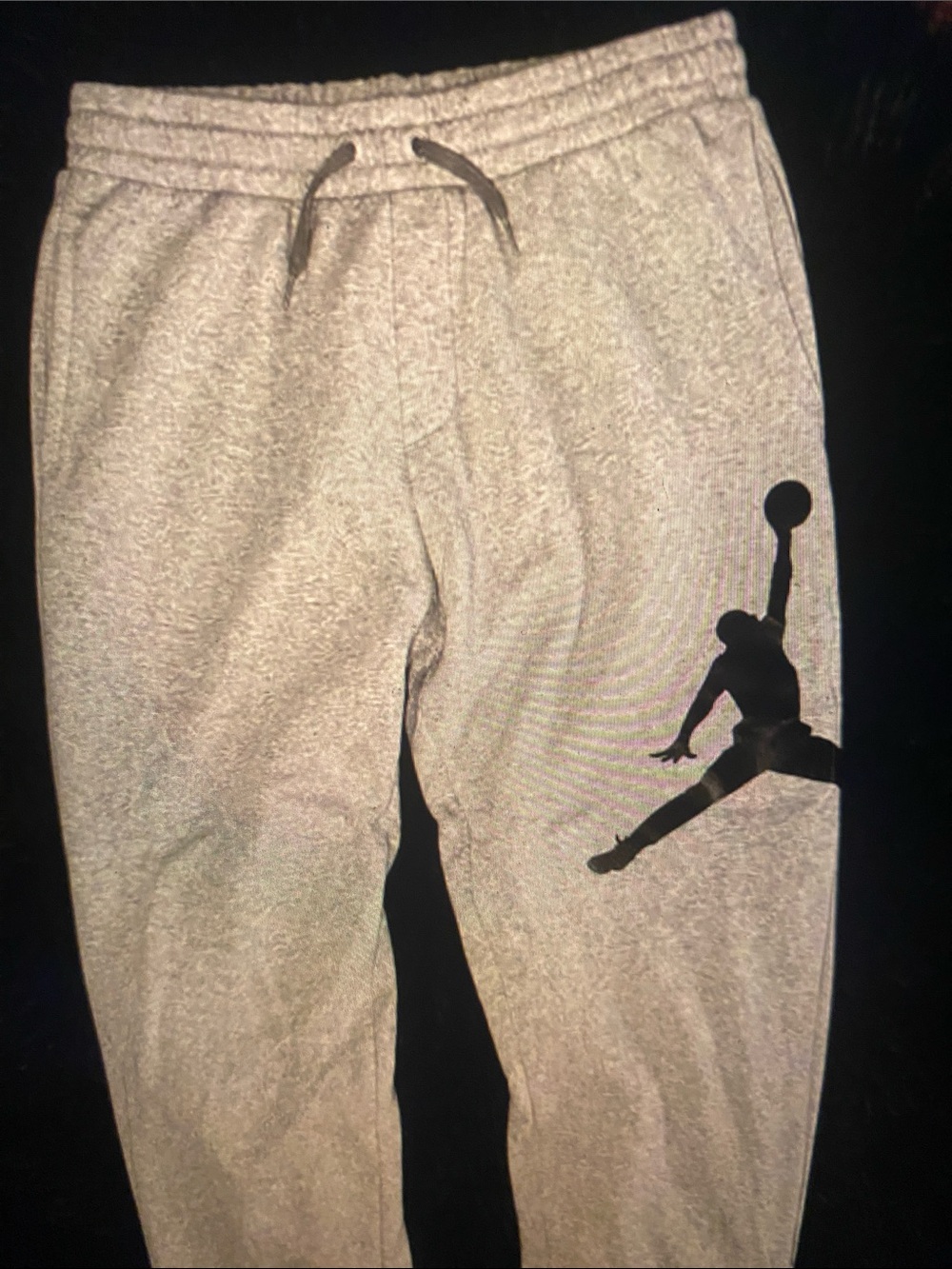Jordan Grey Sweat Joggers with Black Jumpman